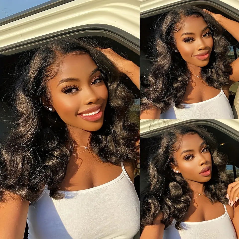 13x4 Brazilian Hair Wigs - Luxurious Smooth Body Wave, Glueless & HD Lace Front, Pre-Cut, Pre-Plucked, 180% Density, Effortless Style for Beginners - Perfect for All Women Seeking a Natural Look